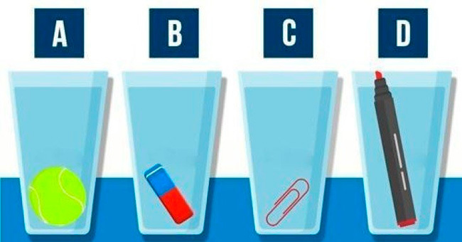 Тест на логику: В каком стакане воды больше?