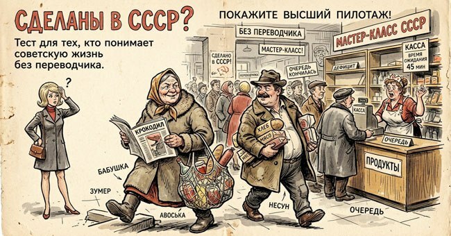 Сделаны в СССР? Тест для тех, кто понимает советскую жизнь без переводчика. Покажите высший пилотаж!