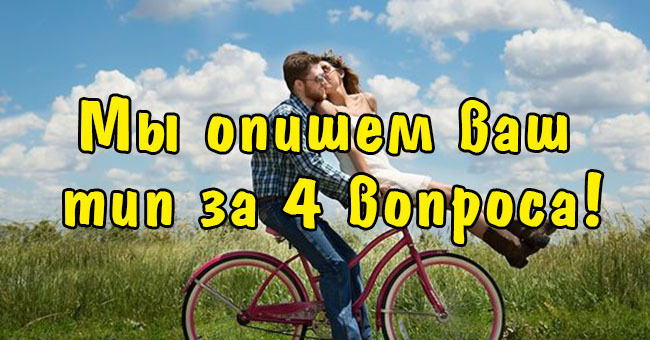 Мы опишем ваш тип за 4 вопроса!
