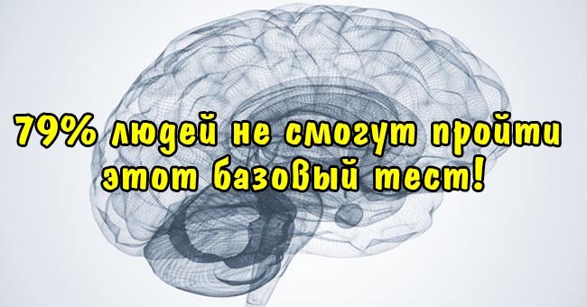79% людей не смогут пройти этот базовый тест!