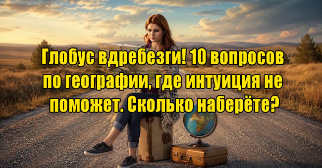 Глобус вдребезги! 10 вопросов по географии, где интуиция не поможет. Сколько наберёте?