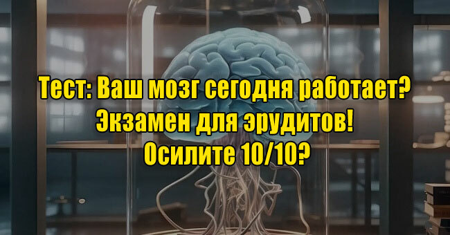 Ваш мозг сегодня работает? Экзамен для эрудитов! Осилите 10/10?