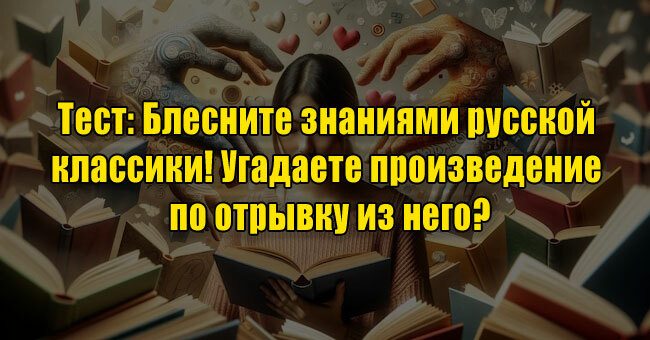 Блесните знаниями русской классики! Угадаете произведение по отрывку из него?