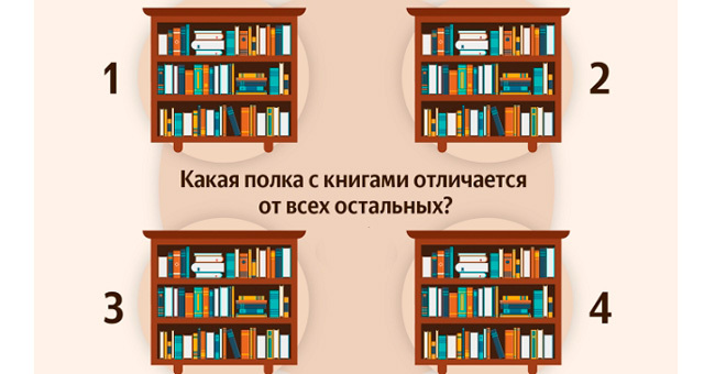 На книжной полке случайным образом