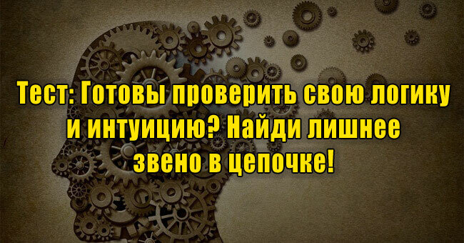 Готовы проверить свою логику и интуицию? Найди лишнее звено в цепочке! 