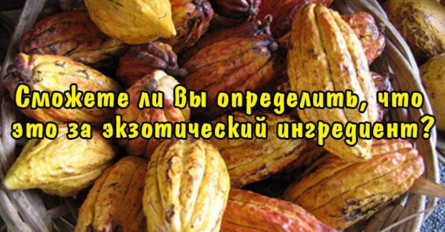 Сможете ли вы определить, что это за экзотический ингредиент?