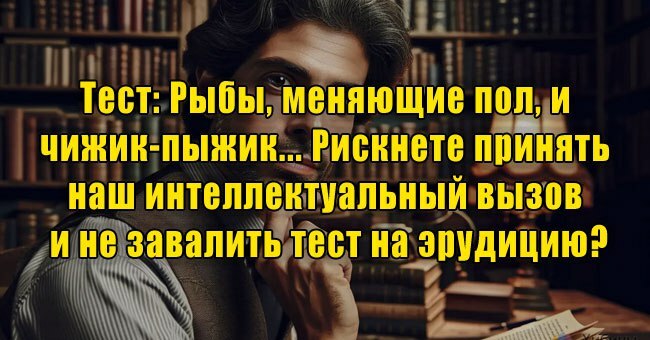 Рыбы и чижик-пыжик... Рискнете принять наш интеллектуальный вызов и не завалить тест на эрудицию?