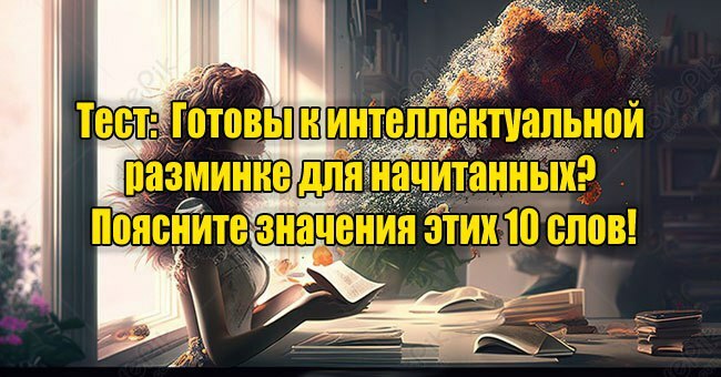 Готовы к интеллектуальной разминке для начитанных? Поясните значения этих 10 слов!