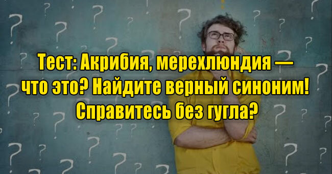 Акрибия, мерехлюндия — что это? Найдите верный синоним! Справитесь без гугла?