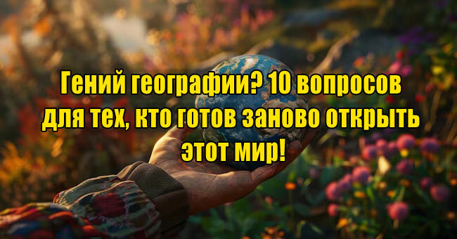 Гений географии? 10 вопросов для тех, кто готов заново открыть этот мир!