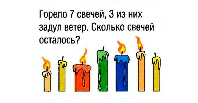 А как у вас с логикой: сколько свечей осталось?