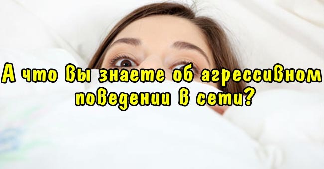 А что вы знаете об агрессивном поведении в сети?