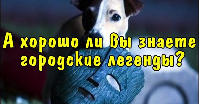 А хорошо ли вы знаете городские легенды?