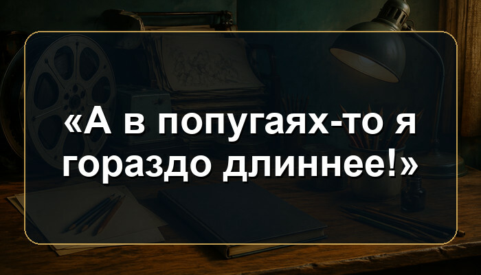 В каком советском мультфильме звучит фраза «А в попугаях-то я гораздо длиннее!»