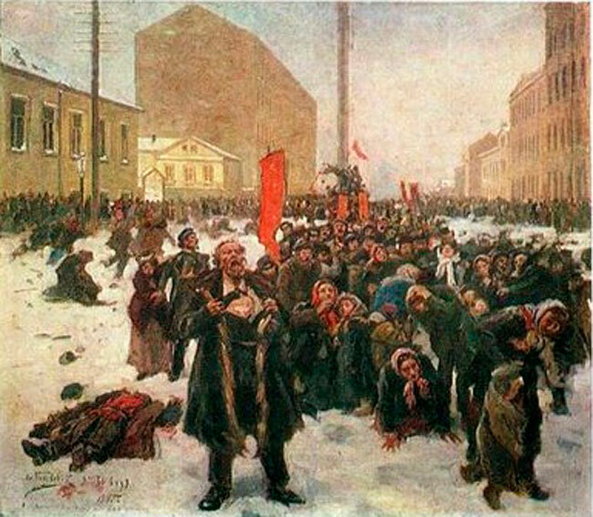 В каком городе произошло событие, которое вошло в учебники истории под названием "Кровавое воскресенье"?
