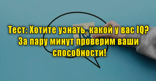 Хотите узнать, какой у вас IQ? За пару минут проверим ваши способности!