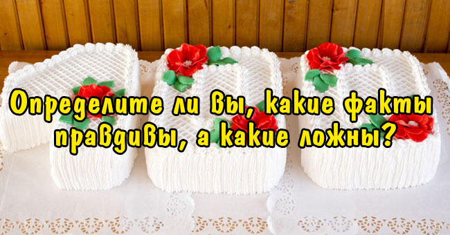 Определите ли вы, какие факты правдивы, а какие ложны?