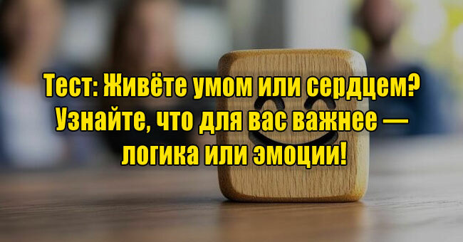 Живёте умом или сердцем? Узнайте, что для вас важнее — логика или эмоции!