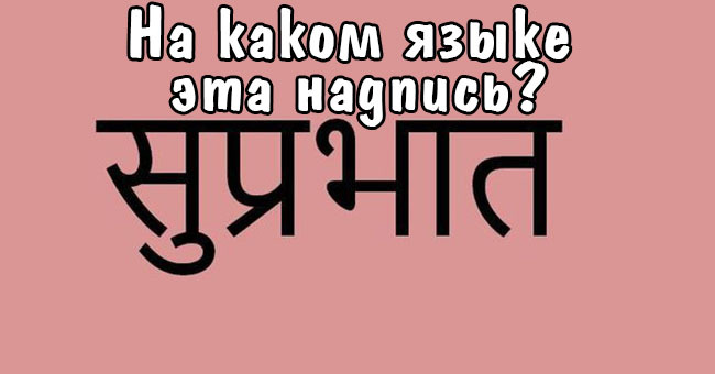 Сможете ли вы отгадать, на каком языке сделана надпись?