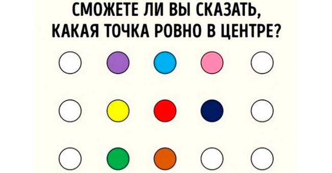 Сумеете ли вы определить, какая точка ровно в центре