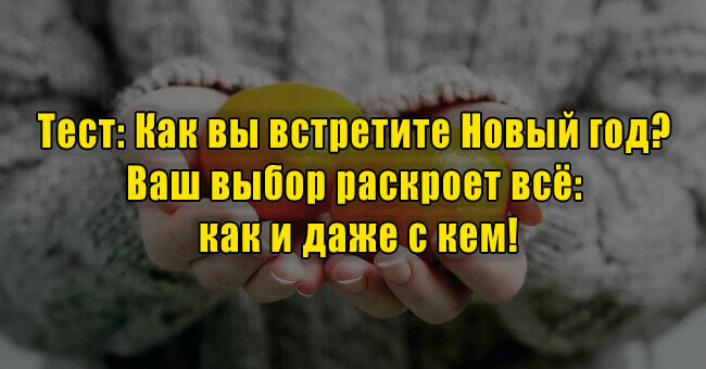 Как вы встретите Новый год? Ваш выбор раскроет всё: как и даже с кем!