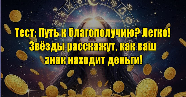 Путь к благополучию? Легко! Звёзды расскажут, как ваш знак находит деньги!