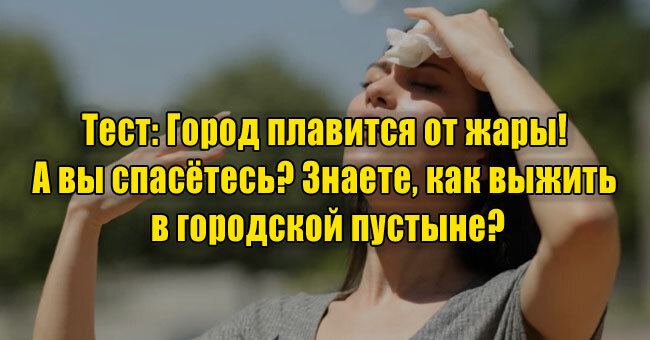 Город плавится от жары! А вы спасётесь? Знаете, как выжить в городской пустыне?