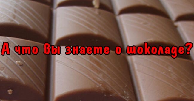 А что вы знаете о шоколаде?