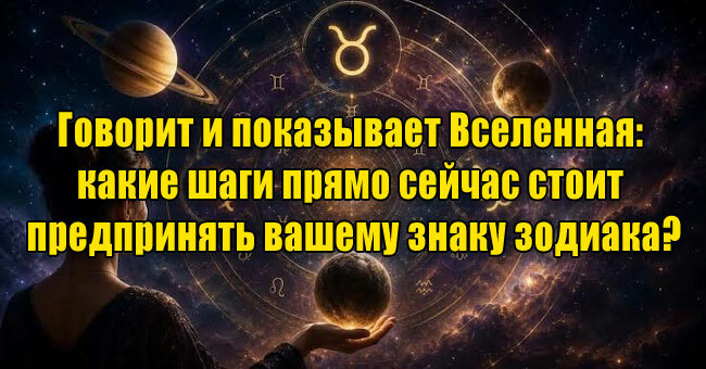 Говорит и показывает Вселенная: какие шаги прямо сейчас стоит предпринять вашему знаку зодиака?