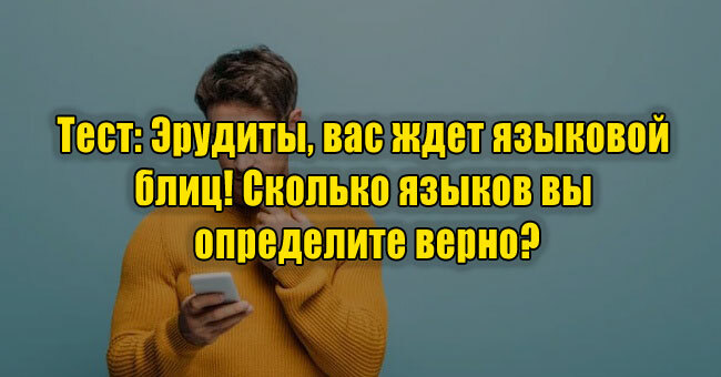 Эрудиты, вас ждет языковой блиц! Сколько языков вы определите верно?
