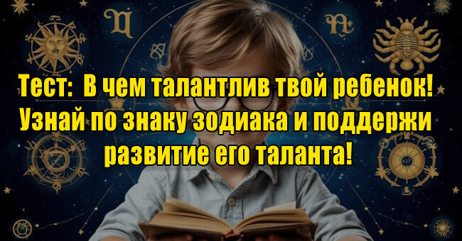 В чем талантлив твой ребенок! Узнай по знаку зодиака и поддержи развитие его таланта!