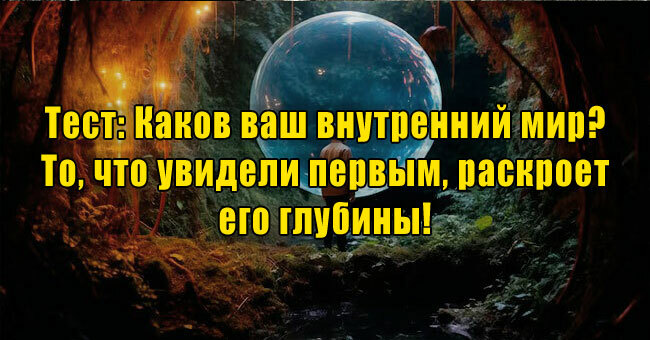 Каков ваш внутренний мир? То, что увидели первым, раскроет его глубины!