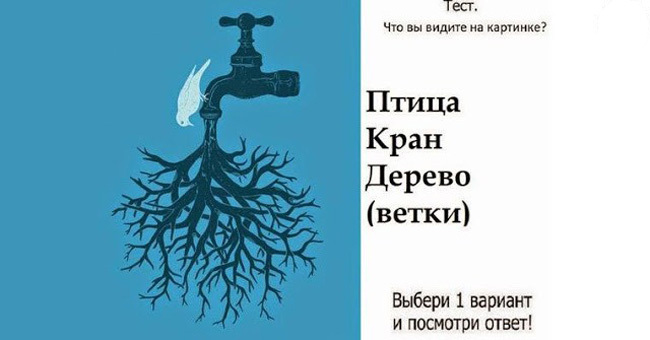 То, что первым вы увидели на картинке - это вы!
