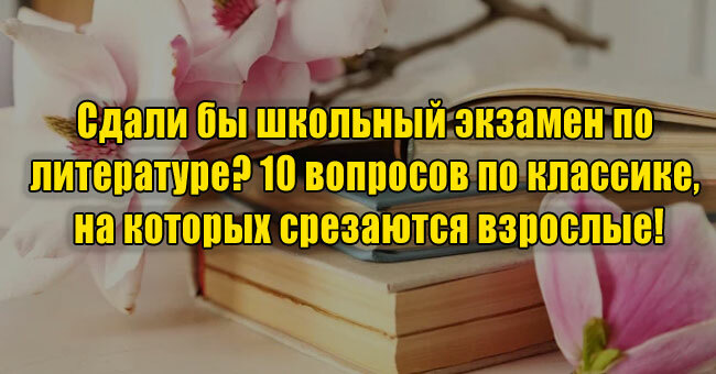 Сдали бы школьный экзамен по литературе? 10 вопросов по классике, на которых срезаются даже взрослые!