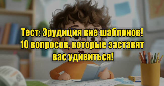Эрудиция вне шаблонов! 10 вопросов, которые заставят вас удивиться!