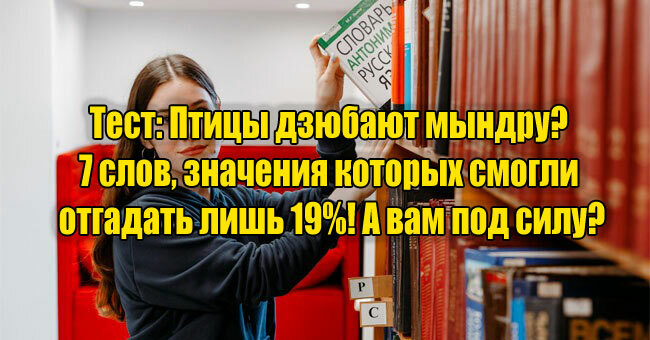 Птицы дзюбают мындру? 7 слов, значения которых смогли отгадать лишь 19%! А вам под силу?