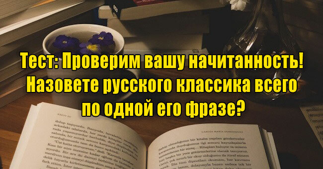 Проверим вашу начитанность! Назовете русского классика всего по одной его фразе?