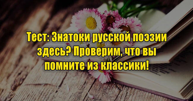 Знатоки русской поэзии здесь? Проверим, что вы помните из классики!
